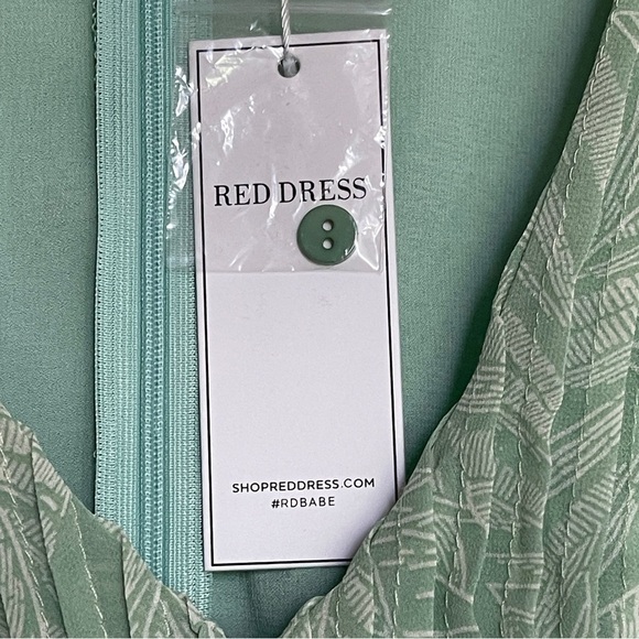 Aura Green Leaf Print Mini Dress with Bell Sleeves and Tie Waist | Size Small - Picture 8 of 11